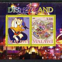 Malawi 2008 Disneyland perf sheetlet #3 containing 2 values unmounted mint