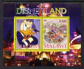 Malawi 2008 Disneyland perf sheetlet #3 containing 2 values unmounted mint