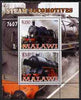 Malawi 2008 Steam Railways perf sheetlet #1 containing 2 values unmounted mint