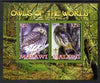 Malawi 2008 Owls of the World perf sheetlet #2 containing 2 values with Scout Logo unmounted mint