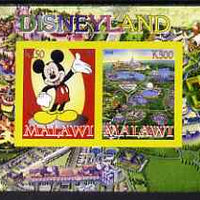 Malawi 2008 Disneyland imperf sheetlet #2 containing 2 values unmounted mint