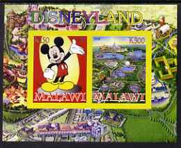Malawi 2008 Disneyland imperf sheetlet #2 containing 2 values unmounted mint