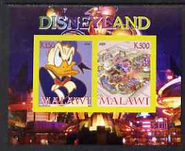 Malawi 2008 Disneyland imperf sheetlet #3 containing 2 values unmounted mint