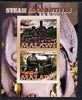 Malawi 2008 Steam Railways imperf sheetlet #2 containing 2 values unmounted mint