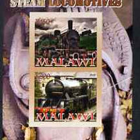 Malawi 2008 Steam Railways imperf sheetlet #2 containing 2 values unmounted mint