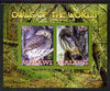 Malawi 2008 Owls of the World imperf sheetlet #2 containing 2 values with Scout Logo unmounted mint