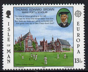Isle of Man 1980 Europa - Thomas Edward Brown (Poet) Cricket Match 13.5p unmounted mint, SG 178