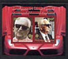 Benin 2008 Enzo Ferrari - 120th Birth Anniversary imperf sheetlet #2 containing 2 values with Rotary unmounted mint