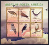 Malawi 2008 Birds of North America imperf sheetlet containing 6 values unmounted mint