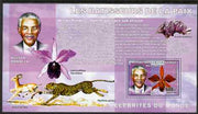 Congo 2006 Champions of Peace with Orchid, Minerals & Panther perf s/sheet containing 1 value (Mandela) unmounted mint Yv BL389