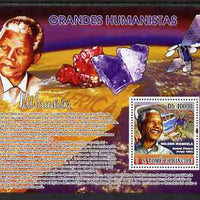 St Thomas & Prince Islands 2007 Nelson Mandela perf s/sheet containing 1 value with Minerals unmounted mint