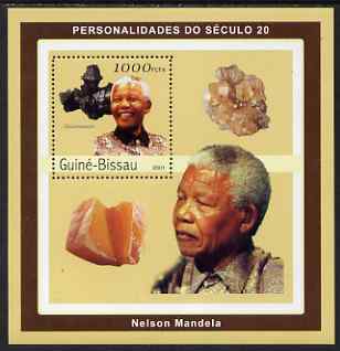 Guinea - Bissau 2001 Nelson Mandela & Minerals #1 perf s/sheet containing 1 value (Hausmannite) unmounted mint Mi 1980