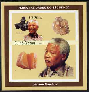 Guinea - Bissau 2001 Nelson Mandela & Minerals #1 imperf s/sheet containing 1 value (Hausmannite) unmounted mint Mi 1980