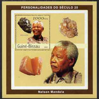 Guinea - Bissau 2001 Nelson Mandela & Minerals #3 perf s/sheet containing 1 value (Skutterudite) unmounted mint Mi 1982