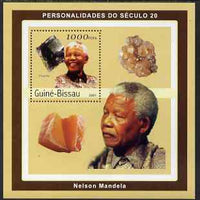 Guinea - Bissau 2001 Nelson Mandela & Minerals #4 perf s/sheet containing 1 value (Flourite) unmounted mint Mi 1983