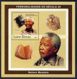 Guinea - Bissau 2001 Nelson Mandela & Minerals #4 perf s/sheet containing 1 value (Flourite) unmounted mint Mi 1983