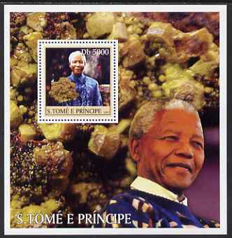 St Thomas & Prince Islands 2003 Personalities #2 perf s/sheet containing 1 value (Mandela) unmounted mint