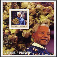 St Thomas & Prince Islands 2003 Personalities #2 imperf s/sheet containing 1 value (Mandela) unmounted mint
