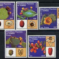 Congo 1989 Cacti perf set of 5 unmounted mint, SG 1152-57