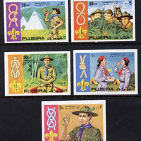 Fujeira 1971 Scouts imperf set of 5 unmounted mint (Mi 679-83B)