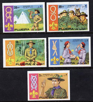 Fujeira 1971 Scouts imperf set of 5 unmounted mint (Mi 679-83B)