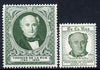 Cinderella - De La Rue undenominated sample stamps, large & small formats in green showing the firm's founder, unmounted mint