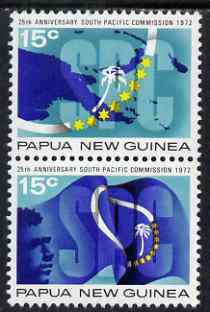 Papua New Guinea 1972 25th Anniversary of South Pacific Commission perf set of 2 unmounted mint SG 214-5