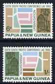 Papua New Guinea 1965 6th South Pacific Conference perf set of 2 unmounted mint SG 77-8