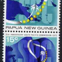 Papua New Guinea 1972 25th Anniversary of South Pacific Conference perf set of 2 (se-tenant pair) unmounted mint SG 214-5