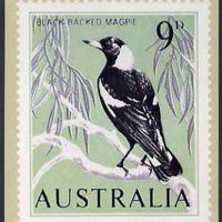 Australia 1964-65 Black-backed Magpie 9d Philatelic Postcard (Series 2 No.8) unused and very fine