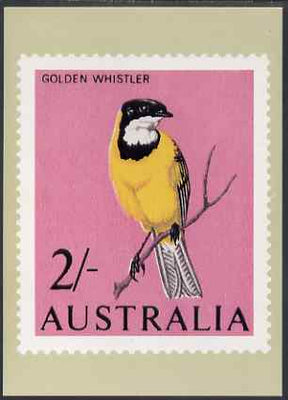 Australia 1964-65 Golden Whistler 2s Philatelic Postcard (Series 2 No.10) unused and very fine