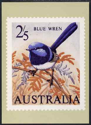 Australia 1964-65 Blue Wren 2s5d Philatelic Postcard (Series 2 No.11) unused and very fine