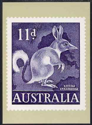 Australia 1959-64 Bandicoot 11d Philatelic Postcard (Series 4 No.22) unused and very fine