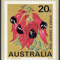 Australia 1968-71 Sturt's Desert Pea 20c Philatelic Postcard (Series 3 No.16) unused and very fine