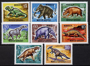 Mongolia 1967 Prehistoric Animals set of 8 unmounted mint, SG 436-43