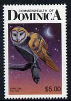 Dominica 1987 Birds $5 Barn Owl unmounted mint SG 1050
