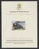 Grenada 1982 Famous Trains 70c Fleche d'Or imperf proof mounted on Format International proof card as SG 1214