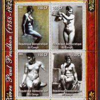 Congo 2004 Nude Paintings by Pierre Paul Prodhon perf sheetlet containing 4 values, unmounted mint