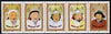 Mongolia 1997 Khans of the Mongolian Empire perf set of 5 unmounted mint, SG 2619-23