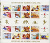 Mongolia 1996 Atlanta Olympics (Centenary) perf sheetlet containing 2 sets of 9 (plus label) unmounted mint, as SG 2548-56