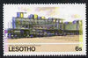 Lesotho 1984 Railways of the World 6s The Orient Express with superb shift of red and blue unmounted mint (as SG 605)