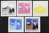St Thomas & Prince Islands 2004 Jules Verne 15,000 Db (with Concorde) the set of 5 imperf progressive proofs comprising the 4 individual colours plus all 4-colour composite, unmounted mint
