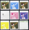 St Vincent 1988 Cricketers $4.00 Viv Richards the set of 9 imperf progressive proofs comprising the 5 individual colours plus 2, 3, 4 and all 5-colour composites unmounted mint, as SG 1151