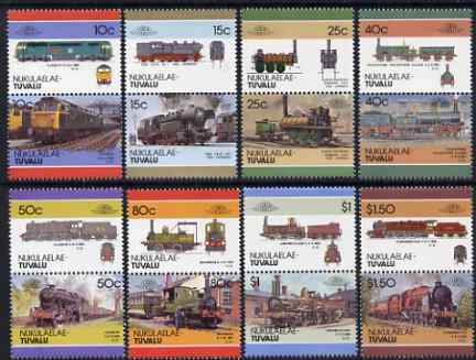 Tuvalu - Nukulaelae 1986 Locomotives #4 (Leaders of the World) set of 16 unmounted mint