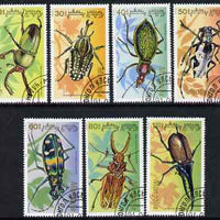 Mongolia 1991 Beetles perf set of 7 values fine cds used, SG 2218-24