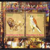 Benin 2008 African Fauna #2 perf sheetlet containing 2 values each with Scout Logo, unmounted mint