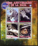 Benin 2008 NASA 50th Anniversary #2 perf sheetlet containing 4 values, unmounted mint