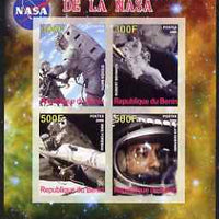 Benin 2008 NASA 50th Anniversary #2 imperf sheetlet containing 4 values, unmounted mint
