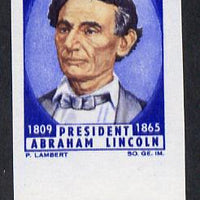 Niger Republic 1965 Lincoln Death Anniversary 50f imperf marginal single unmounted mint