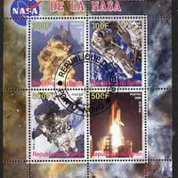 Benin 2008 NASA 50th Anniversary #3 perf sheetlet containing 4 values, fine cto used